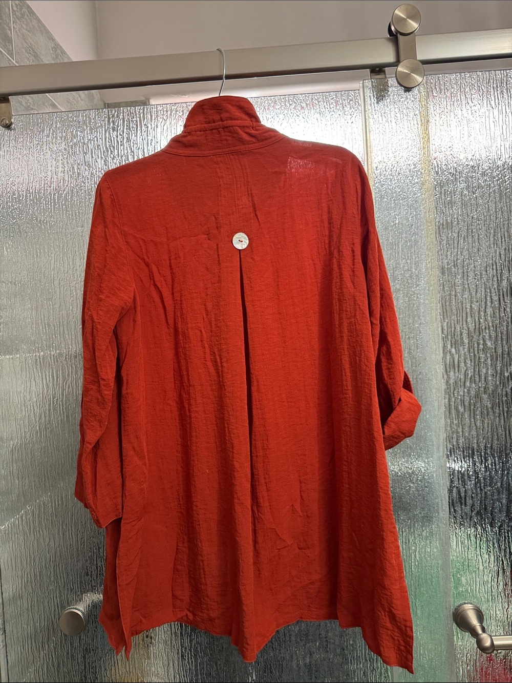 John Mark Rust Button-Front Tunic - Picture 7 of 9
